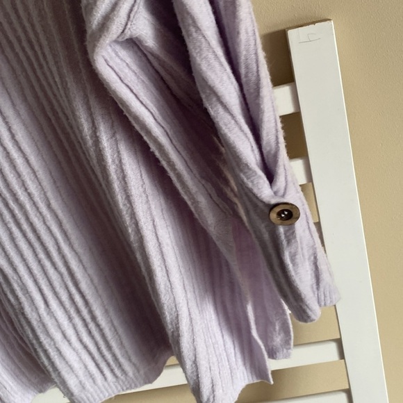Free People Around the Clock Pullover Oversize Sweater Tunic Lavender Size XS - Picture 9 of 16